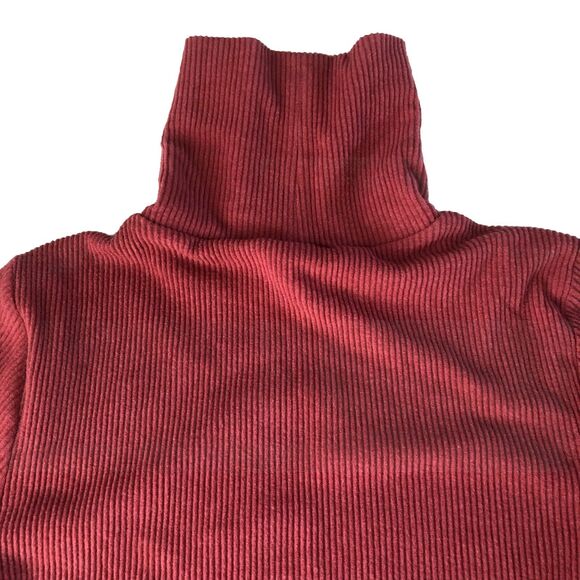 Old Navy Juniors Plush Tee Ribbed Long Sleeve Turtleneck MauveRose Medium NWT - Picture 10 of 16